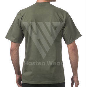 T-shirts en jersey 100% coton à manches courtes pour hommes de qualité supérieure respirant séchage rapide écologique vêtements de mode en plein air unis - Product Image 3