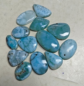 2024 Offre Spéciale meilleure qualité naturelle Larimar Cabochon pierre précieuse de guérison en vrac avec perceuse gratuite pierres précieuses en vrac de haute qualité - Product Image 4