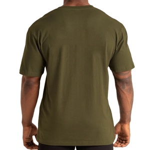 Men 100% Cotton OEM Manufacturer <b>Down</b> Shoulder Design Summer Wear Plain Gym Fitness Round Neck Tee Eco-Friendly Breathable - Product Image 6