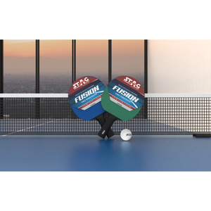 Raquette de tennis de table Stag Iconic Fusion Series, professionnelle, durable, écologique, 13 couches, bois, caoutchouc, picots, fibre de carbone - Product Image 3