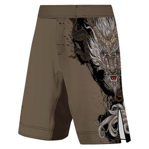Vente chaude Short MMA imprimé graphique personnalisé pour hommes Short MMA extensible en mélange de Spandex évacuant l'humidité à des prix raisonnables - Product Image 4
