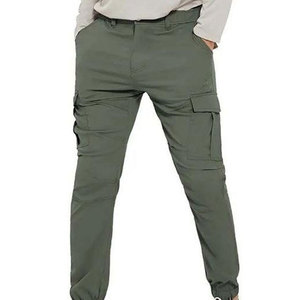 Pantalon cargo en toile légère pour homme grande taille - Respirant et imperméable, pour l'entraînement en plein air et le style urbain, 100% coton - Product Image 1