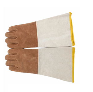 ถุงมือเชื่อมพร้อมพื้นผิวหนังแพะที่ทนทานและเรียบเนียนสำหรับการป้องกันการสั่นสะเทือนการใช้งานทั่วไป - Product Image 5