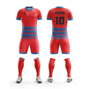 Ensemble de maillots de football de haute qualité avec short, logo personnalisé, tissu à séchage rapide d'uniforme d'équipe, vente en gros - Product Image 6