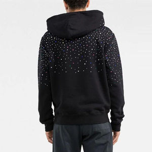 Nouveau sweat à capuche personnalisé pour homme avec strass, hiver, poids lourd, 100% coton mélangé, mode numérique, pull respirant, écologique, en solde - Product Image 3