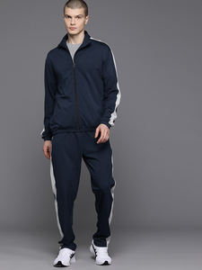 Survêtement personnalisé en polyester pour hommes avec rayures latérales-Vêtements de sport stylés pour le sport et les loisirs - Product Image 4