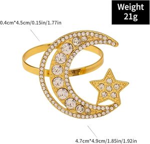 ห่วงรัดผ้าเช็ดปากโลหะซิงค์สำหรับโต๊ะอาหารของคุณและเดือนรอมฎอนของตกแต่งบนโต๊ะที่ยอดเยี่ยม - Product Image 3