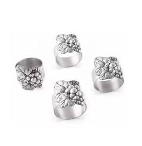 Set Of 4 Irregular Shape Napkin <b>Rings</b> With Premium Quality Customized Size Vintage Finished Tissue <b>Ring</b> Hot Arrival - Product Image 3