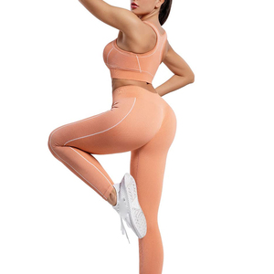 Ensemble de yoga respirant et léger à manches longues et leggings, vêtements de sport et de fitness pour femmes, ensemble de yoga de fitness 2 pièces - Product Image 3