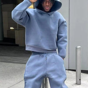 Streetwear personnalisé Pullover à logo imprimé pulls à capuche surdimensionnés Baggy Track pantalons de survêtement pour hommes - Product Image 5