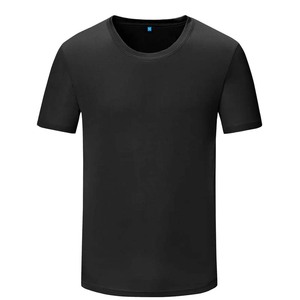 T-shirts pour hommes en coton/bambou, coupe classique, personnalisables avec impression floquée, marque OEM, écologiques, respirants, vente en gros - Product Image 4