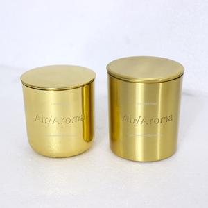 Pot à bougie en métal doré en laiton personnalisé récipient de luxe pour la maison avec de nouveaux designs conteneurs vides en étain pour la fabrication de bougies et la décoration de la maison - Product Image 6