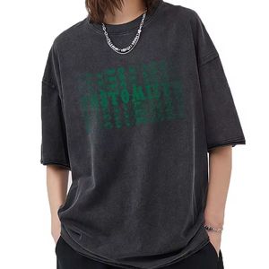 Nouveau Style pour hommes vente chaude lettre imprimée personnalisée col rond à manches courtes t-shirt décontracté t-shirt vêtements de sport - Product Image 1