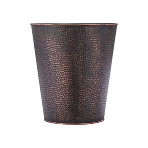 Corbeille ronde en métal de conception de treillis en laiton AK en noir enduit de poudre fini grand panier pour la décoration intérieure d'hôtel et de maison - Product Image 6