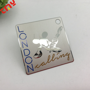 OEM/ODM Custom in acciaio metallo Logo piastra sublimazione in alluminio Nickle metalli inciso Laser Logo piastre metalliche - Product Image 5
