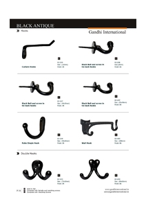 Gancho de Pared de Alta Calidad con Acabado Negro para Aplicaciones Mineras, Diseño Nuevo de Exportador Indio 2025 - Product Image 2