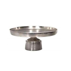 Support à gâteau rond avec finition argentée, design martelé, pour fêtes d'anniversaire, finition personnalisée, pour usage domestique ou hôtelier - Product Image 4