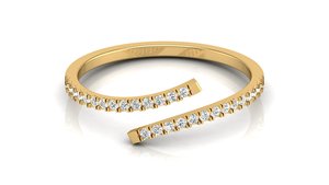 Anillo de bodas de oro de 14K más vendido del fabricante indio para mujer IGI Certified Round Lab Grown Diamond Jewelry - Product Image 2