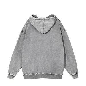 Veste en jean lavage à l'acide sweats à capuche pour hommes Style de poche sweats à capuche classiques pour hommes sweats à capuche d'hiver respirants pour hommes - Product Image 4