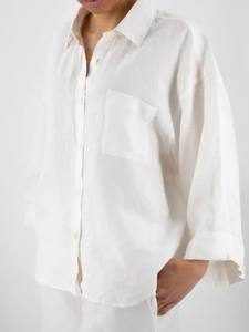 Nouveau élégant surdimensionné décontracté Shorts chemise de haute qualité col rabattu femmes ensembles 100% coton en gros 2 pièces ensemble femmes - Product Image 6