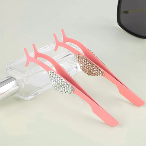 Professionnel allemand acier sourcils et cils pince à épiler courbe extrémité manucure applicateur outils de beauté pour faux cils en gros - Product Image 5