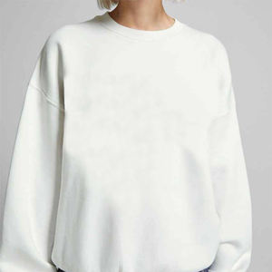 Plain <b>White</b> Crewneck <b>Sweatshirt</b> Pullover Fleece Long Sleeve Blank <b>Sweatshirt</b> Unisex Custom Logo Printing Wholesale - Product Image 4