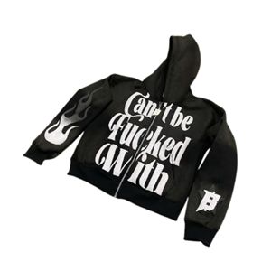 Sudaderas con cremallera de algodón 100% de peso pesado para hombre Sudaderas de invierno de alta calidad con impresión de logotipo personalizado - Product Image 2