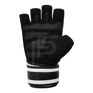 ถุงมือออกกำลังกายหนังสังเคราะห์พรีเมี่ยมพร้อมสายรัดข้อมือปรับได้สำหรับยิมและกีฬายกน้ำหนัก - Product Image 2