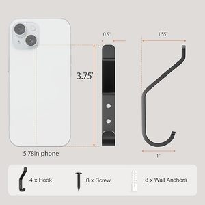 Stainless <b>Wall</b> Mounted Coat <b>Hook</b> for Hanging for Towel Hats <b>Key</b> Clothes Metal <b>Wall</b> Hanger for Closet Organization - Product Image 6