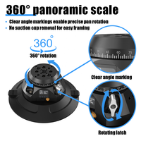 Soporte Universal para Cámara con Ventosa de Silicona y Rotación Panorámica de 360° en Aleación de Aluminio para Cámaras DSLR y de Acción