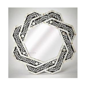 Premium Quality Customized Size Shape <b>Wood</b> Mirror Frame with Attractive Moth of Pearl Work for Wall Decorations for Weddings - Product Image 5