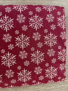 100% Cotton <strong>Multi</strong>-Purpose Festive Snow Red/Black <strong>Fabric</strong> Woven Pattern <strong>with</strong> Glitter Durable 112x300 cm Plain Style - Product Image 4