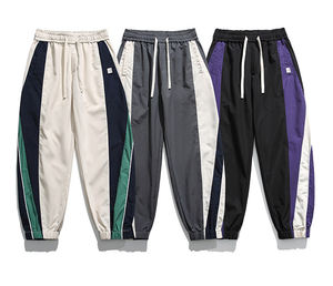 Venta al por mayor OEM moda Pantalones de chándal empalme personalizado Jogging pantalones impresos lisos deportes Jogger hombres - Product Image 1