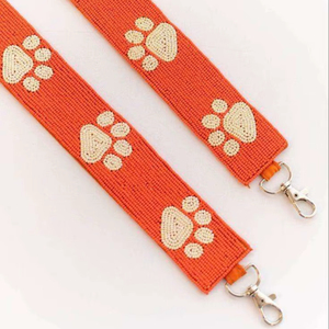 À la mode impression perlée sac sangle Orange réglable bandoulière bandoulière à la main broderie mode collège sport accessoire - Product Image 1