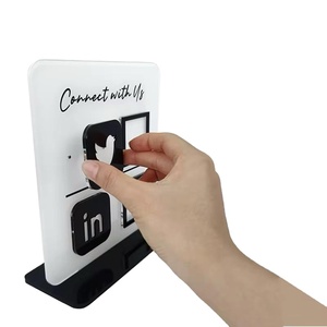Chic <b>Acrylic</b> Social Media Sign <b>Stand</b> for Promoting Your Online Presence - Perfect for Events, Businesses, and Marketing Displays - Product Image 6