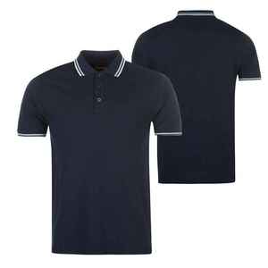 เสื้อโปโลสำหรับผู้ชายเสื้อคอตตอน100% ถักแบบทึบระบายอากาศได้ดีสไตล์สตรีทสูงกำหนดเอง - Product Image 2