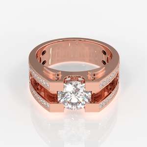 Albert <b>Men's</b> 9k Gold <b>Ring</b> with Lab Grown Diamond Premium Diamond <b>Rings</b> <b>for</b> <b>Men</b> - Product Image 6