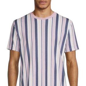Diseño a rayas nuevo estilo de moda Casual en blanco cuello redondo ropa de manga corta Hombre Camisetas 100% algodón verano Streetwear camisetas - Product Image 2
