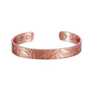 Stylish Healing Copper Fashion <b>Bracelets</b> Braided and Textured Detailing Bangles for Wellness and Fashion - Product Image 3