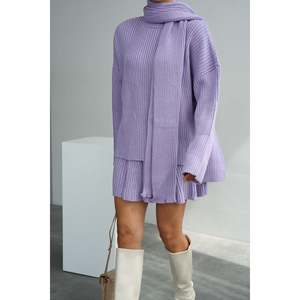 Ensemble écharpe et jupe lilas - Product Image 1