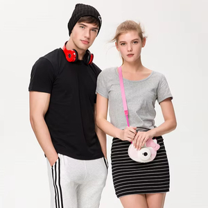 25 couleurs unisexe 205gsm T-shirt en coton uni respirant col rond T-shirt à manches courtes Logo personnalisé T-shirt pour hommes - Product Image 1