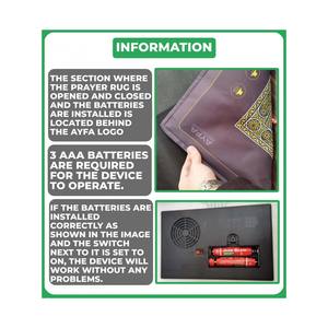 Alfombra de Oración Infantil 508KB MY PRAYER MAT - Alfombra de Oración Parlante con 7 Idiomas, Lavable, de Poliéster, Estilo Kilm, Color Kaaba, para Viajes y Musulmanes - Product Image 3