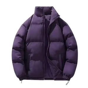 Custom Logo Front Streetwear Winter Canvas Stand Collar <b>Waterproof</b> Reversible Puffer <b>Jacket</b> Thick <b>Warm</b> Outdoor for Men - Product Image 5