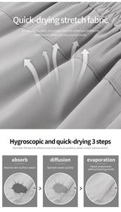 Pantalones cortos deportivos de cinco puntos de secado rápido medio de verano para hombre, pantalones cortos deportivos transpirables con bolsillos, informales, para correr al aire libre, entrenamiento físico, sólido fresco - Product Image 5