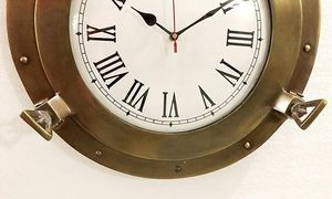 Ojo de buey náutico Vintage navegación marina latón barco ojo de buey reloj 15 pulgadas barco ventana Reloj de pared por Calvin artesanía - Product Image 2