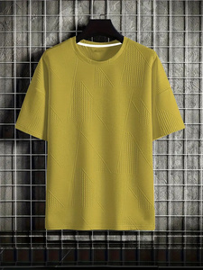 เสื้อยืดแขนสั้นฤดูร้อนสำหรับผู้ชายเสื้อยืด100% ผ้าฝ้ายสีแดงสีดำดีไซน์เป็นเส้นๆ - Product Image 6