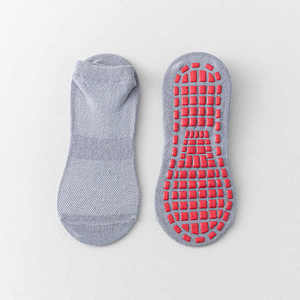 Calcetines Antideslizantes con Agarre para Deportistas, Tejidos en 100% Algodón, Absorbentes de Sudor, de Secado Rápido, para Entrenamientos, Yoga, Pilates, Barre, Gimnasio, con Diseño de Cuadros e Ícono de Sonrisa, Juveniles - Product Image 6