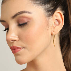 Compre Pendientes de Plata de Ley 925 de Primera Calidad para Mujeres y Niñas - Pendientes Colgantes de Aro Chapados en Oro de 18K - Product Image 4