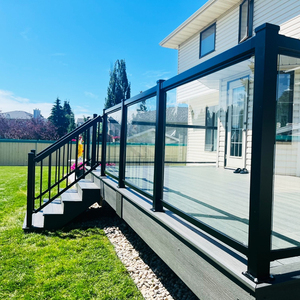 Barandillas <span class=keywords><strong>de</strong></span> Balcón para Exteriores para Casas Modernas, Barandilla <span class=keywords><strong>de</strong></span> Escalera <span class=keywords><strong>de</strong></span> Aluminio y <span class=keywords><strong>Vidrio</strong></span> Personalizada para Exteriores - Product Image 5