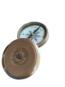 |   Brújula de Latón Antigua con Estuche de Cuero, Brújula de Estilo Antiguo, Suministro Personalizado OEM ODM - Product Image 2
